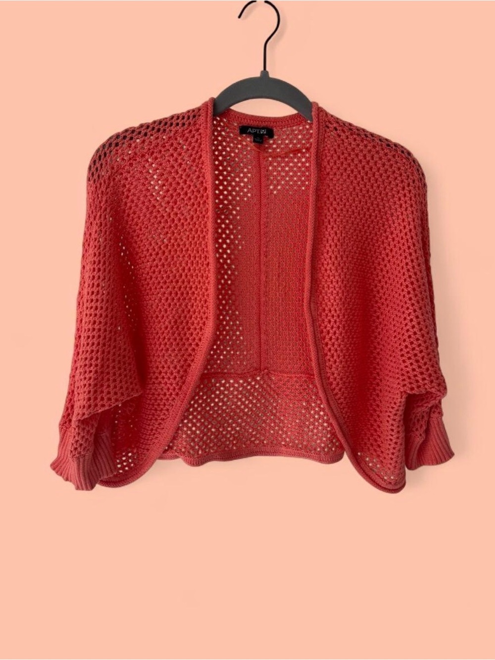Apt. 9 Coral Open-Weave Knit Cardigan